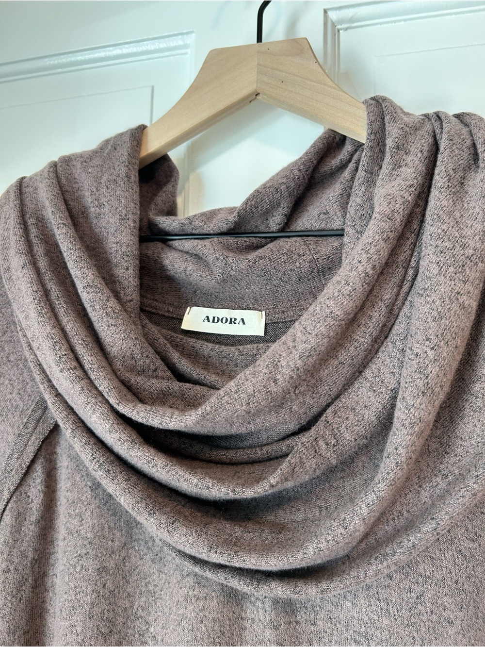NWOT ADORA Taupe Cowl Neck Sweater Size M - Picture 3 of 4